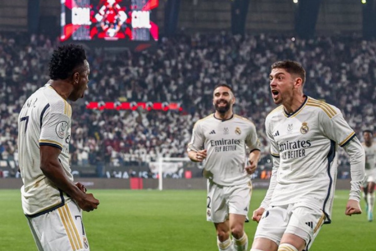 Real Madrid Defeats Barcelona in Spanish Super Cup Final with 4-1 Win, Vinicius Junior Scores Hat-Trick Goal