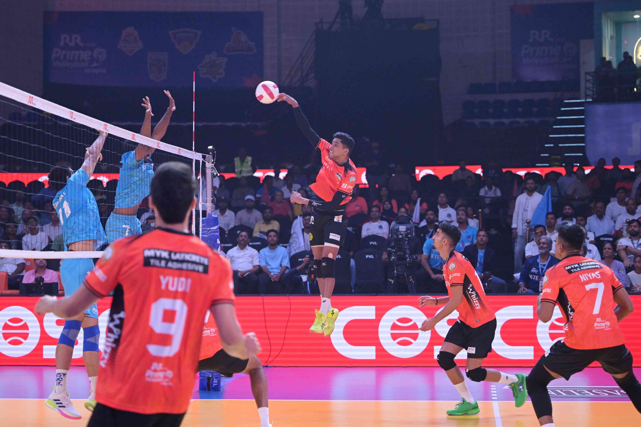 പ്രൈം വോളിബോൾ: ഗോവ ഗാർഡിയൻസിനെ തോൽപ്പിച്ച് ഹൈദരാബാദ് ബ്ലാക്ക് ഹോക്സ്